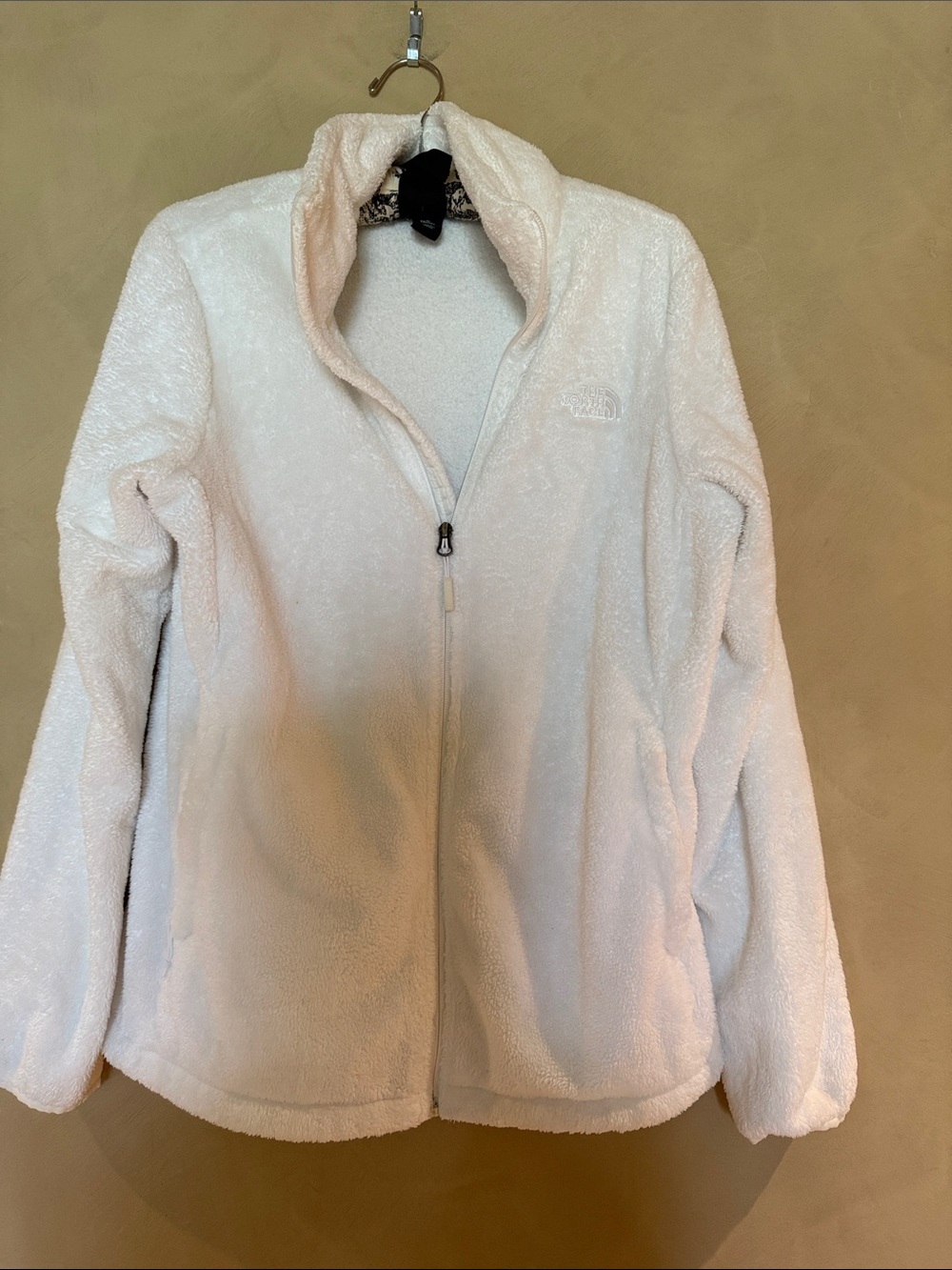 Northface Women's  Glacier Fleece Jacket -White  size Large